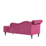 Aijia 60" Velvet Multifunctional Storage Chaise Lounge Buttons Tufted Nailhead Trimmed Solid Wood W1117P285945