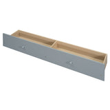 Queen Size Murphy Bed with USB Port and a Large Drawer, Gray N708P205905E