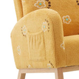 26.8"W Modern Rocking Chair for Nursery, Mid Century Accent Rocker Armchair With Side Pocket, W129848072