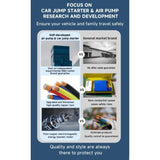 Jump Starter with Air Compressor 12V 2000A 7.0L Gas/5.5L Diesel Car Battery Starter Digital Tire 78596568