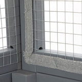 70-Inch Cat Window Catio House, Outdoor Wood Cat Enclosure with Wheels, Platforms, Resting Condo, W2181P356035