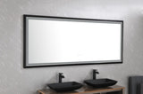88 x8 Inch LED Bathroom Mirror with Aluminum Frame, Wall Mounted Vanity Mirror, Anti-Fog, Memory, W2287P279044