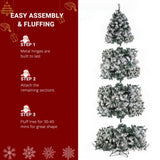 FCH 9ft 2094 Branch Automatic Tree Structure PVC Material Green Flocking 900 Lights Warm Color Four 76516578