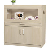 Hamster Cage,Rat Cage Wood with Independent Storage Cabinet,House for Chinchilla with Guinea Pig W1850P168639
