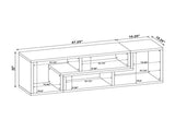 Convertible TV Console And Bookcase in White B016P163518