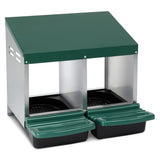 ZNTS 2 Compartment Roll Out Nesting Box with Plastic Basket, Egg Nest Box Laying Box Hens 49949210