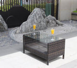 Outdoor patio Furniture Coffee Table with clear tempered glass W20967099