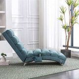 COOLMORE Linen Massage Chaise Lounge Indoor with Remote Control,Ergonomic Electric Massage Long W39539624