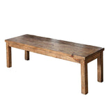 ZNTS Rustic Elegance Wooden Seat 1pc Bench Bold Sturdy Design Rustic Oak Solidwood Frame Dining Room B011P200231