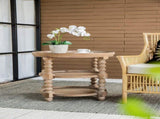 D23.5 x 25" Round 3-Tiered Side Tabel, Natural End Tabel for Lving Room Bedroom Entryway, Brown W2078141934