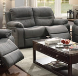 Contemporary Motion Loveseat 1pc Couch Metal Reclining Living Room Furniture Slate Blue Breathable B011P205568