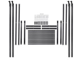 4x Black Universal Storage Shelving Brackets Powder Coated 19.6'' 49957938