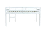 Full Rubber Wood Loft Bed with Ladder,White W504P283526