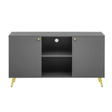 U-Can Modern TV Stand for TVs up to 55 Inches, Entertainment Center Media Console,Adjustable Shelf, N724P198517E