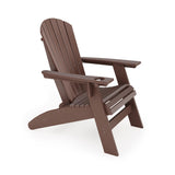 Brown Adirondack Chair Sturdy HDPE Poly Lumber for Poolside, Patio, and Garden Relaxation B195P198769