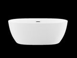 47'' Acrylic Freestanding-Acrylic Soaking Tubs, White, Oval Shape Freestanding W1675P189559
