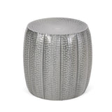 ZNTS METAL HAMMERED END TABLES 72231.00SLVBRSANTMP2