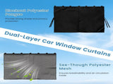 2 Pack Car Window Shades Magnetic Car Window Shade, 3 Adjustable Modes Dual Layer Polyester Car Side 57359391