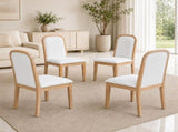 TREXM Vintage Style Dining Chair Set with 4 Upholstered Chairs for Dining Room and Living Room N715P400659D
