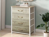4 Drawer Dresser Fabric Chest of Drawers Furniture Storage Organizer for Living Room,,Hallway,Oak 96297680