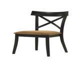 Hillary Brown Leather Aire, Walnut & Black Finish Side Chair B2726P380829