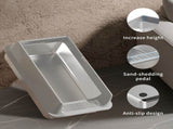 grey L10 Stainless steel cat litter box, made of thickened material to prevent scratching and 67346199