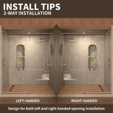 Frameless Sliding Shower Door 58-60 in. W x 76 in. H, Bathroom Sliding Door with 5/16