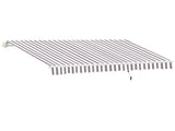10' X 8' Retractable Awning Patio Sunshade Shelter with Manual Crank Handle UV & Water-Resistant 12580474