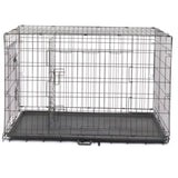 ZNTS 48" Pet Kennel Cat Dog Folding Steel Crate Animal Playpen Wire Metal 17814594