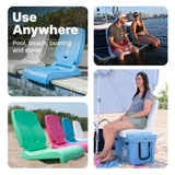 Foldable Adult Flip Seat, Portable Outdoor Chair for Poolside, Tailgating, Camping, Sporting Events, W2181P192843