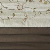 Embroidered 7 Piece Comforter Set Green Queen B03597123