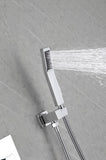 ZNTS Wall mounted shower system combo with hand shower, 12 inch shower head and tub spout W928100850