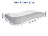 2 Pcs Breathable Mesh Ergonomic Sleep Pillow, DualSided High & Low Zoned Support with Ear Slot, 18100448