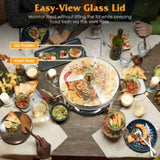4 Pack Round Chafing Dish Buffet Set,Stainless Steel 4.76QT Round Buffet Servers and Warmers, Thick 57843550