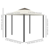 13ft x 13ft Patio Gazebo-Gray-AS 89618501