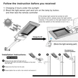 ZNTS Outdoor Commercial LED Solar Street Light IP67 Dusk-to-Dawn Road Lamp 98608039