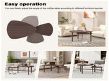 360 degree Rotatable modern Coffee Table for Living Room, solid wood legs with simply assemble W2899P372755