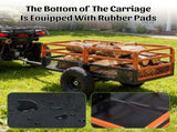 1500LBS Capacity 15 Cubic Feet Dump Cart Trailer, Heavy Duty Tow Behind Hauling & Dumping Wagon for 39189763