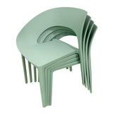 Summer - Haze Green Polypropylene Single-Side Chair - One-Piece Design for Indoor & Outdoor W3450P322880