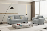Fashionable living room sofa for 3 people, gray fabric W1927113300