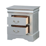 Platinum 2-drawer Nightstand B062P189256