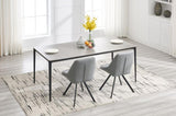 Dining Chair,Thickened fabric chairs with metal legs Set of 2,Grey W1249P243510