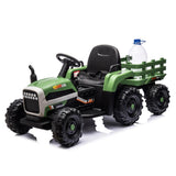 ZNTS Ride on Tractor with Trailer,24V Battery Powered Electric Tractor Toy, 200w*2motor W1578P193905