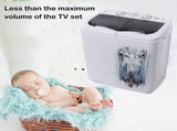 Compact Twin Tub with Built-in Drain Pump XPB35-188S 14.3lbs Semi-automatic Gray Cover 89857526