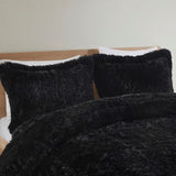 Full/Queen Shaggy Long Fur Comforter Mini Set B03595934