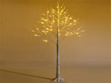 White 5FT LED Birch Tree - Lifelike Bark 72 Lights Flexible Branches 7.2ft Cord for Christmas 19442660