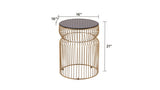 ET901 Modern Contemporary Metal Nested base and Tinted tempered glass top material 21" Height End B009P306193