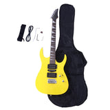 ZNTS Novice Entry Level 170 Electric Guitar HSH Pickup Bag Strap Paddle Rocker Cable Wrench Tool Yellow 95864682