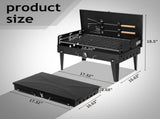 44*27*7cm Portable Square Charcoal Grill Black 87215961
