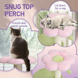 33in Cat Tree, Multi-level Cat Tower with Cat Scratching Post with Curved Perch, Cozy Cat Condo, 91214223